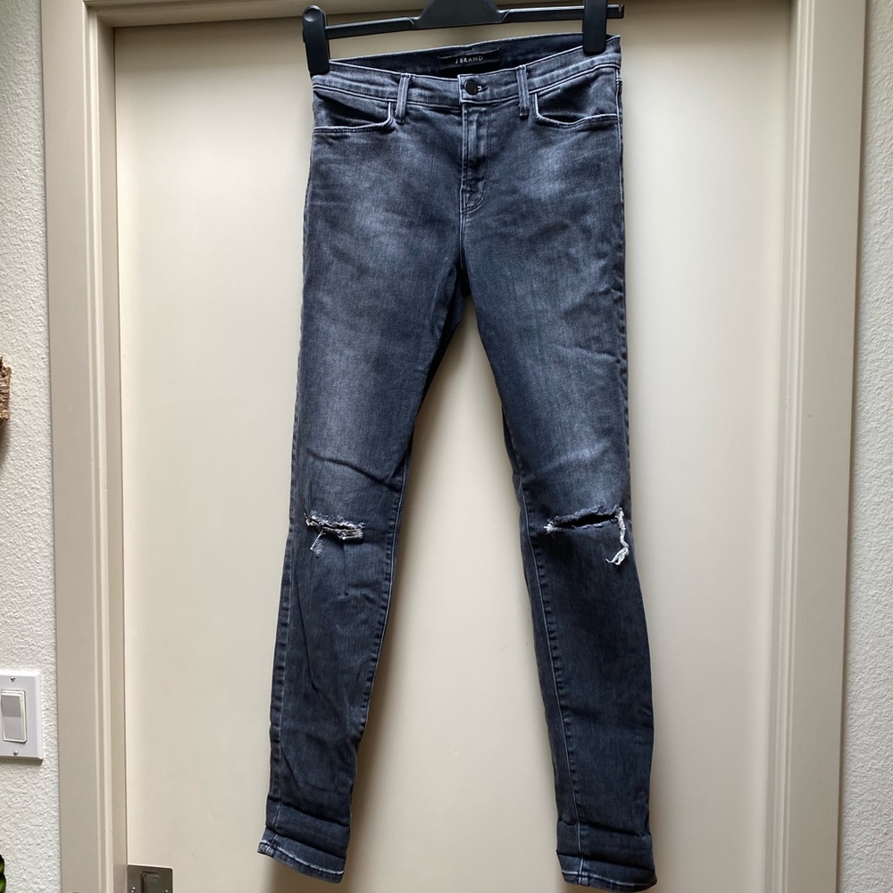 J brand jeans with distressed knees